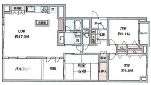 レクセルプラッツァせんげん台壱番館の間取り