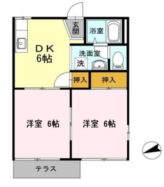 川西市平野のアパートの間取り