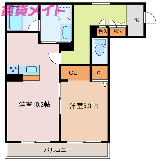 シャーメゾン　栄町の間取り