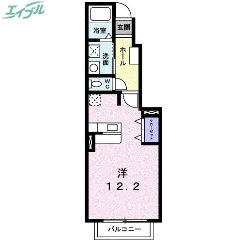 桑名市大字和泉のアパートの間取り