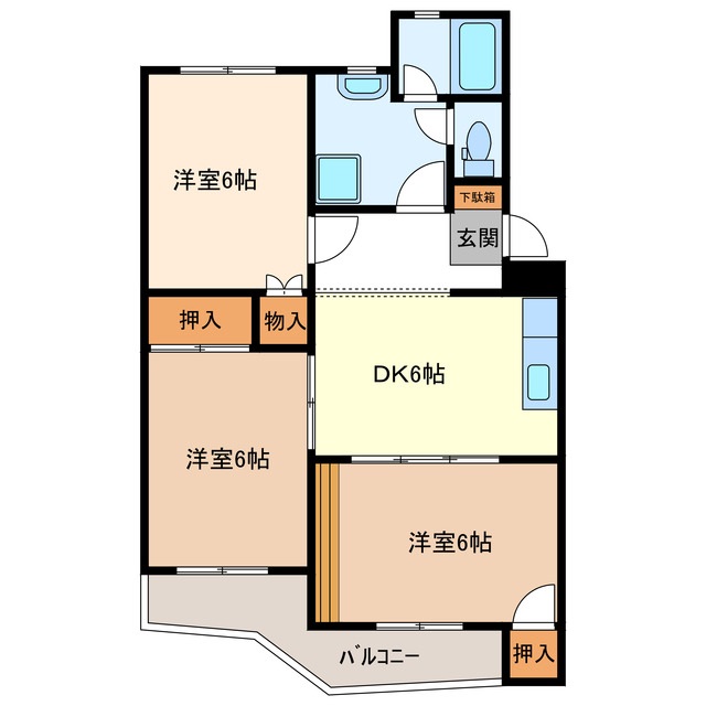 防府市清水町のマンションの間取り