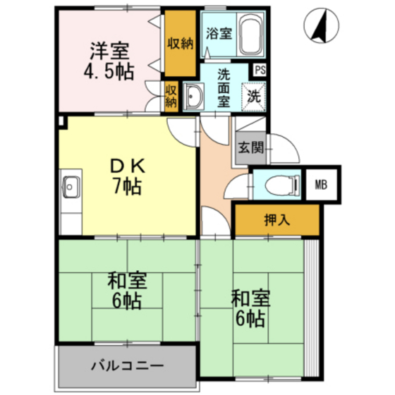 廿日市市串戸のアパートの間取り