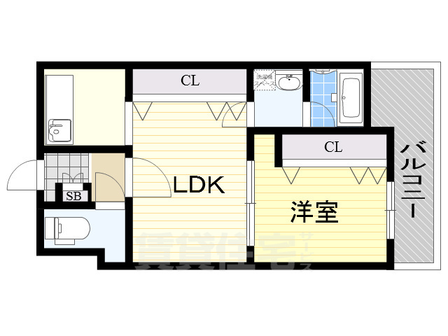 茨木市中穂積のマンションの間取り