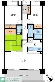 松戸市常盤平のマンションの間取り