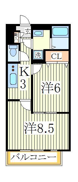 流山市西平井のアパートの間取り