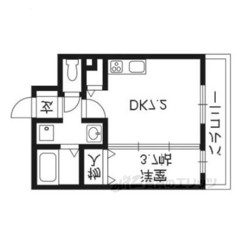 京都市西京区桂浅原町のマンションの間取り