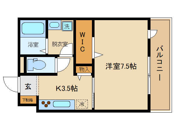 D-room河内国分の間取り