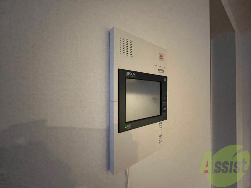 セキュリティ　ＴＶモニター付インターホンです。来客者の顔が見えるので安心！