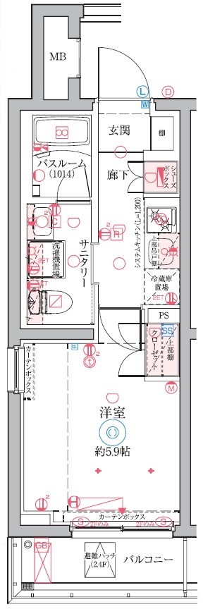 クレヴィスタ横浜鶴見の間取り写真