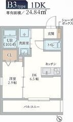 ＪＲ福知山線 尼崎駅 徒歩18分 3階建 築1年の間取り写真