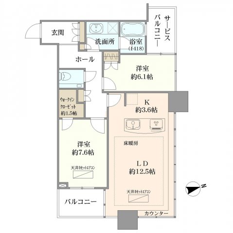 クレストプライムタワー芝の間取り写真