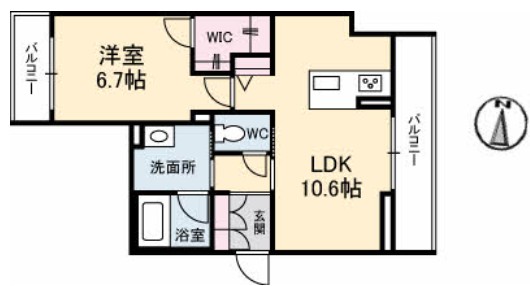 ＪＲ山陽本線 北長瀬駅 徒歩16分 3階建 築6年の間取り写真