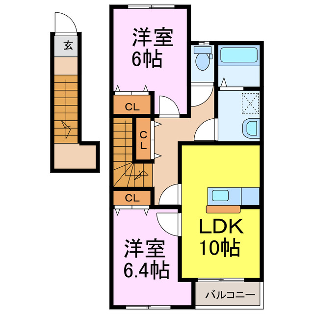 ＪＲ宇都宮線 古河駅 2階建 築17年の間取り写真