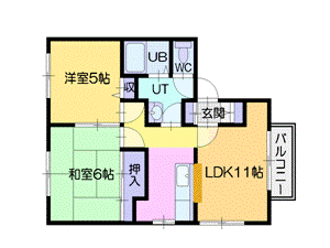 地下鉄東西線 ひばりが丘駅 徒歩5分 2階建 築36年の間取り写真