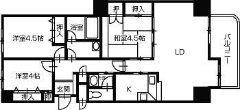 綾歌郡宇多津町平山のマンションの間取り