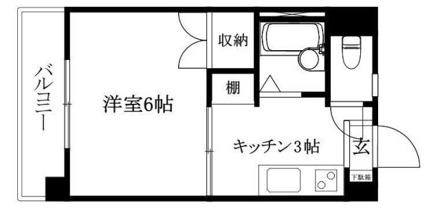 松山市清水町のマンションの間取り