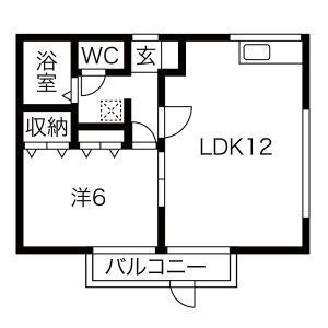 静岡県静岡市駿河区曲金７（アパート）の賃貸物件の間取り