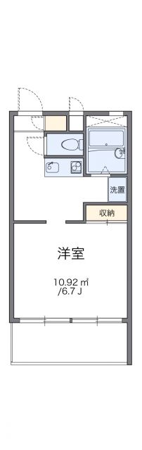 レオパレスプレシオＥの間取り