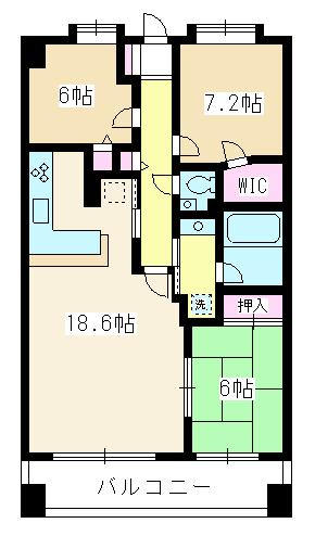 朝霞市膝折町のマンションの間取り