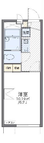 レオパレスフローラ　六坊の間取り