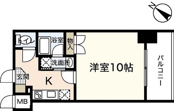 広島市中区宝町のマンションの間取り