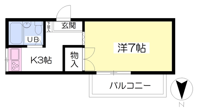 松山市室町のマンションの間取り