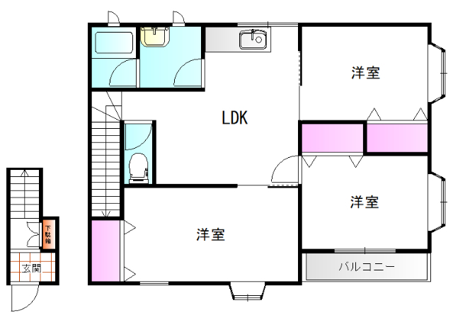 アネックス２１宮子Ｄの間取り