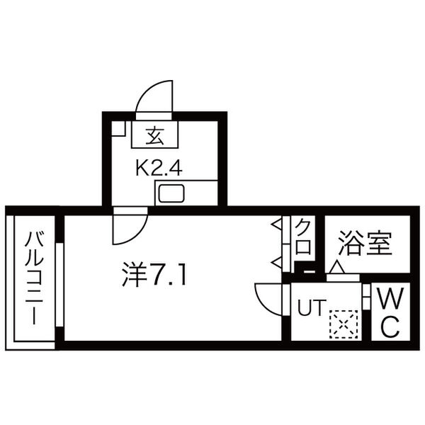 仙台市太白区向山のアパートの間取り