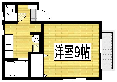 広島市西区山手町のアパートの間取り