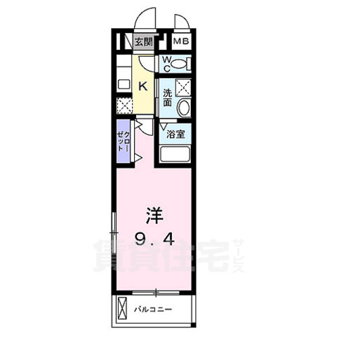 (仮)西九条島町アパートの間取り