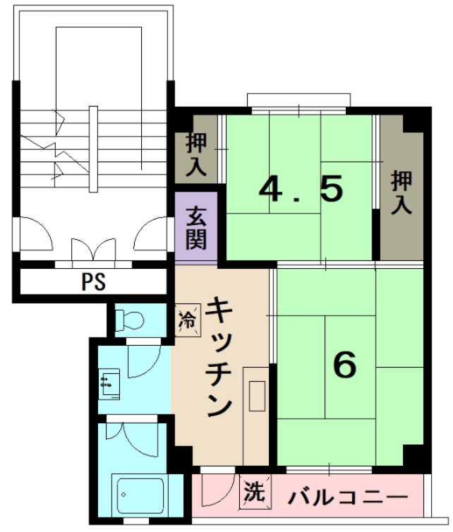 Oasis　Umedairaの間取り