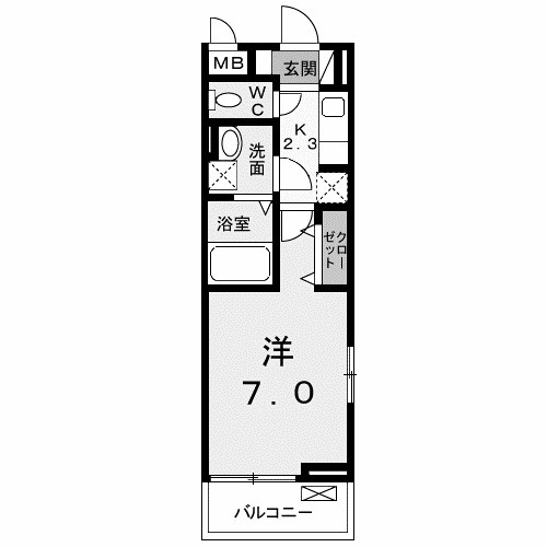 【前橋市富士見町時沢のアパートの間取り】