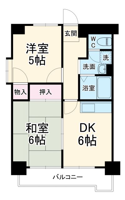 瀬戸市高根町のマンションの間取り