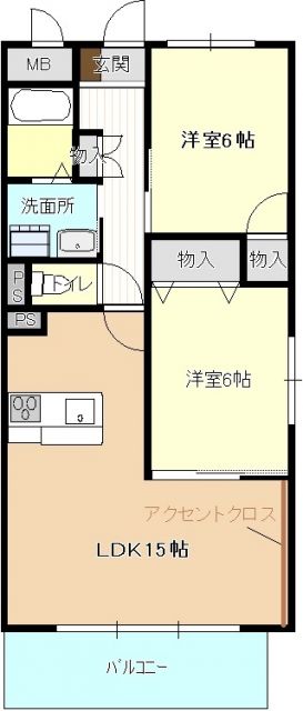 北名古屋市鹿田のマンションの間取り