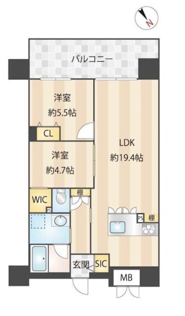 川崎市幸区南加瀬のマンションの間取り