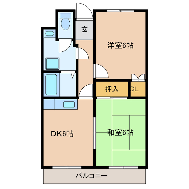 浜松市中央区高塚町のマンションの間取り