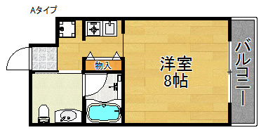 泉佐野市鶴原のアパートの間取り