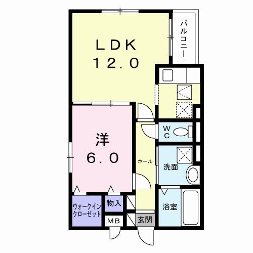 下池田町１丁目アパート（０２７５９３３０１）の間取り