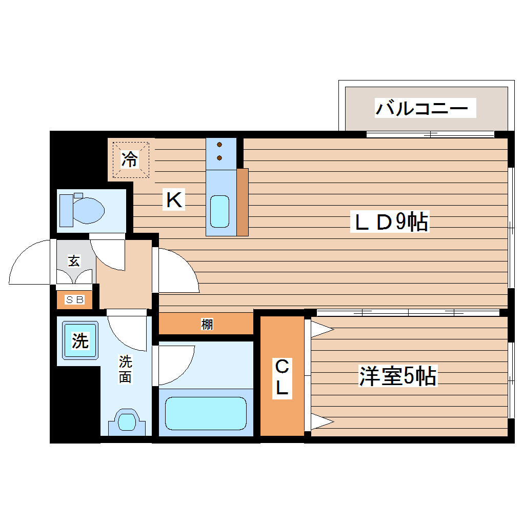 【カルロ定禅寺通の間取り】