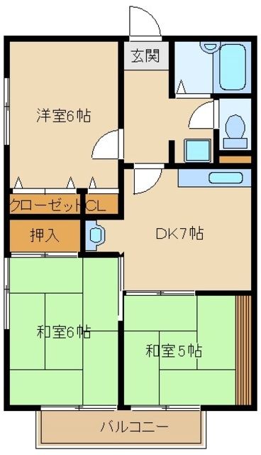 東大和市蔵敷のアパートの間取り