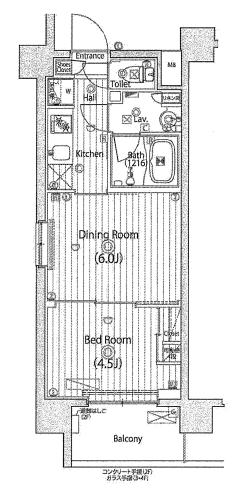 江東区東砂のマンションの間取り