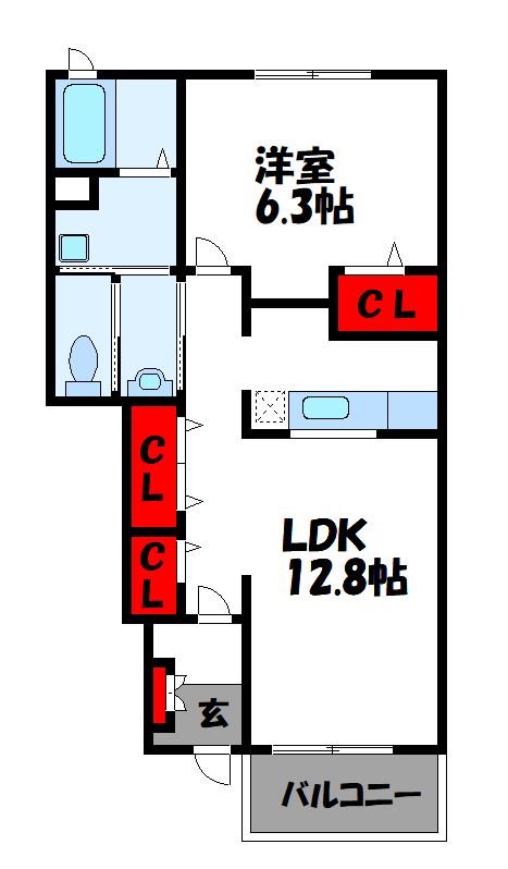 Mステージ天神Iの間取り