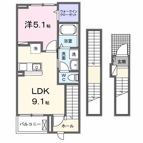 ピンズ下関IIの間取り