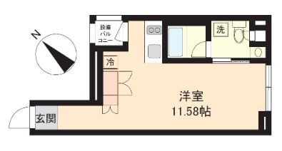 渋谷区神宮前のマンションの間取り