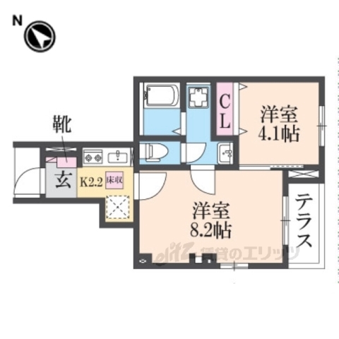 東大阪市楠根のアパートの間取り