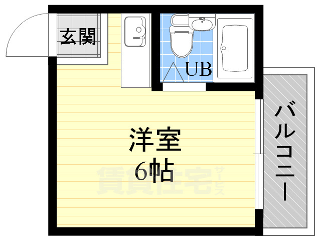 大阪市住之江区西住之江のマンションの間取り