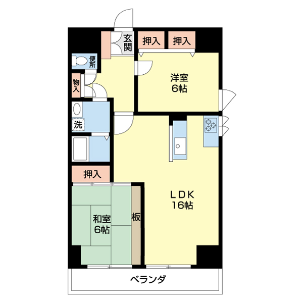 Ｗａｊｉｍａ小雑賀マンションの間取り