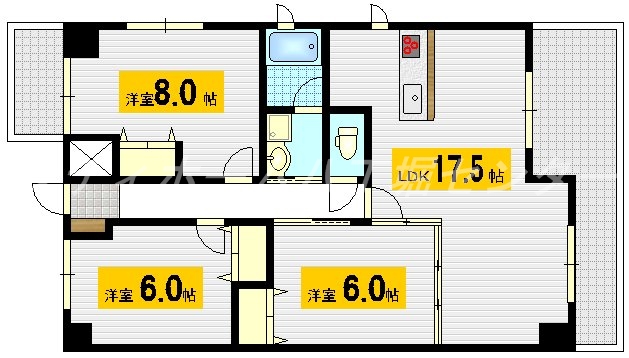 ロイヤルヒルズ白島の間取り