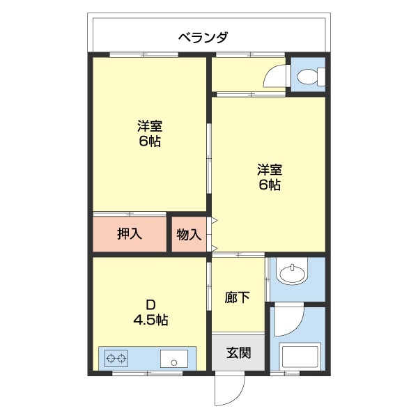 リベルテAWAの間取り
