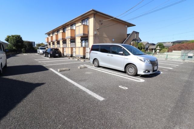 【守谷市本町のアパートの駐車場】